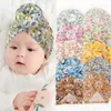 M618 Infantile Bébé Filles Florals Chapeau Noeud Fleur Chapeaux Casquettes Enfant Toddler Enfants Bonnets Turban Donuts Chapeaux Enfants Cheveux Accessoires 10 Couleurs