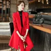 Zweiteilige Hosen für Frauen hohe Qualität 2023 Herbst Winter Formal Damen verlängern Blazer Frauen Business Suits Arbeit tragen Bürouniformjacke