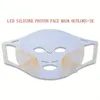 Led Face Mask LED Silikon Flixible foton Facail Mask 7 Color Photon Ir Red Gree Blue Gul Purple Light Led Silicone Therapy Skin Rejuvenation Device Device