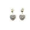 New Cross border Designer Fashion Sweet Gold and Silver Earrings Exaggerate Cool Style Earrings 925 Silver gift AA