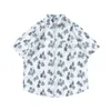 Mäns casual skjortor Full tryckt lat kortärmad skjorta Summer Graffiti Foder Neutral Loose Plus Size Ins Fashion