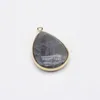 Breloques 25x35mm pendentif en forme de larme pierre naturelle Flash Labradorite pour la fabrication de bijoux fournitures bricolage femmes collier boucles d'oreilles