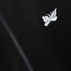 Mens Jackets Needles X Aipl Cobranding Cardigan Jacket 2024 Autumn Limited Chest Butterfly Embroidery Ribbon Sports Zipper Coat Women 230818