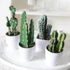 Fleurs décoratives Plante simulée Mini Succulent Sactus Intérieur Décoration de bureau et accessoires de table Cadeaux de vacances créatifs