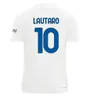 Fans Spieler 23 24 Lukaku Soccer Jersey Barella Inters Milans Lautaro Vidal J. Correa 2023 Fußballhemd Calhanoglu Gagliardini Männer Kit 3rd Kids Equpment Dimarco