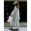 Work Dresses Summer Striped Matching Sets Cotton Loose Women Shirts Skirts Two Piece Outfits Pullover Tops Lantern Sleeve Thin Casual