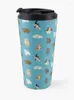 Water Bottles Puppies (blue) Travel Coffee Mug Luxury Cup