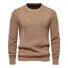 Men's Sweaters Brand Men Basic Solid Color O-neck Long Sleeve Knitted Male Pullover Winter Fashion Warm For