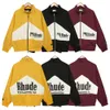 Designer Brand Rhude Jackets Spring Fall Men's Casual Rhude Jacket Wind Breakher Paren Waterdichte buitenjack Heren Hoody Varsity Jacket Men Hoodie Us Maat