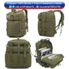 Packs de randonnée Sac à dos tactique militaire Hommes 50L Grande capacité Petit sac de taille à bandoulière Pack d'assaut Camping Chasse Trekking Sacs à dos 230818