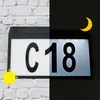 Dekoracje ogrodowe Dom numer drzwi cyfrowe światło słoneczne Znaki adresu LED Numer drzwi cyfry montażu ściennego numer adresu home talerz światło pudełko 230818