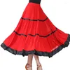 Wear Women Women feminino Salsa latina Rumba Rumba Saias de dança com bainha de bainha de baile de baile de válvula de válvula de válvula