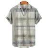 Męskie koszule 2023 Topy z krótkim rękawem Lapel Harajuku Summer 5xl Print Style typ