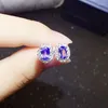 Bolzenohrringe natürliche echte blaue Tansanitohrring 4 6 mm 0.5ct 2pcs Edelstein 925 Sterling Silber Fine Schmuck für Männer oder Frauen x219111