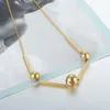 Necklace Earrings Set Jewelry For Women Gold Color Ball Design Stud Party 2023