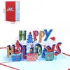 3D Happy Holidays kort julgran handgjorda kirigami origami gratulationskort festliga parti välsigne leveranser