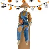 Objets décoratifs Figurines Halloween Rock Chanteur Crâne Statue Glowing Banjo Squelettes Animés Pour Maison Hantée Jardin Porte Patio Cimetière Décoration 230818