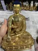 Figurines décoratives 12 "grand bouddhisme TOP haute qualité cuivre dorure Shakyamuni Amitabha la Statue de bouddha culte efficace