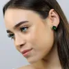 Hoop Earrings Colorful CZ Cubic Zircon Stud Stainless Steel 18K Gold Plated Selling Non Tarnish For Female