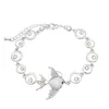 Lien Bracelets BN-00011 Mignon Opale Poisson Bracelet Pour Femmes Accessoires Designer De Luxe Argent Plaqué Bijoux Fête Des Mères Cadeau Maman