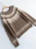 Frauenpullover Frauen Pullover Französisch Retro Jacquard Alpaka Wolle Mischung leichter flauschiger dicker warmer Pullover