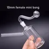 50pcs Glass Oil Burner Bongs Dab Rigs ash catcher Hookah 10mm Female Joint Small Bubbler Beaker Bong Water Pipes with Male Glass Oil Burner Pipe Smoking Accessories