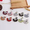 Boucles d'oreilles pendantes LUBOV mode cristal pétales floraux opale pierre goutte alliage doré strass Piercing cadeau de fête de noël