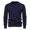 Men's Sweaters Brand Men Basic Solid Color O-neck Long Sleeve Knitted Male Pullover Winter Fashion Warm For