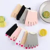 Women Socks Invisible Breathable Non-slip Summer Mesh Cotton Half Palm Open Toe Sock Slippers