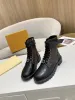 2023 Territorium Flat Boots Dames Top Designer Ladies Letter Afdruk Winter Booted Shoes Box Maat 35-41