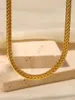 سلاسل Minar Hip Hop chunky nottled rope kneslaces for Women Man للجنسين 18 كيلو الذهب PVD مطلي بالفولاذ المقاوم للصدأ غير مشوه
