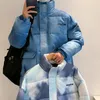 Mäns ner parkas hiphop vinter harajuku överdimensionerade män bubbla kappa slips färg jacka man streetwear par casual parkas koreanska y2k puffer jackor 230815