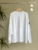 Męskie koszule T 2023 Spring i jesienna para stałych kolorów dna T-shirt z długimi rękawem wysokiej jakości bawełniany top