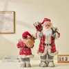Decorative Objects Figurines Santa Claus Elk Sweater Christmas Showcase Home Doll Ornaments 230818