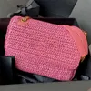 LouLou Taschen Kette Ys in Tasche Tasche Niki Stroh mittelgroß und Leder Luxus Designer Niki Baby Klappe Umhängetasche High Fashion Einkaufstasche Geldbörse offene Gesäßtasche 2022