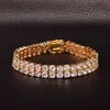 تخصيص حقيقي 10 مم من الصفوف من المجوهرات الراقية VVS Lab Diamond 925 Sterling Silver Moissanite Tennis Bracelet