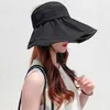 Cappelli larghi brim da donna Top -Sun Hat Summer Leisure Travel Anti Large Sunlen Black Black Fisherman