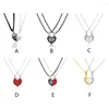 Pendant Necklaces 2pcs Jewelry Wedding With Gift Couple Necklace Sweater Chain Men Women Distance Relationship Lovers Party Magnetic Heart