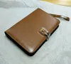 Skewers A5 Senior Pu Leather Padfolio Business Travel Notebook Planner with Password Lock Zipper Ring Binder Lift Handle