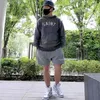 Men's Hoodies Sweatshirts Saint Michael American Color Block Flocking Letter Sweater Washable Old Hoodie Couple Fashion Glg9