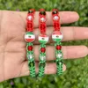 Charm Bracelets Fashion Jewelry Handmade Braided Rope String Crystal Beaded Ethnic Mexican Flag Bracelet For Women Men