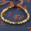 Link Bracelets Handmade Tibetan Buddhist On Hand Braided Copper Beads Lucky Rope Bracelet & Bangles For Women Men Dropshiping