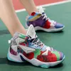 Veelkleurige damesheren Mens Adem basketbalschoenen High Top Sneakers Youth Sports comfortabele trainingsschoenen