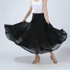 Vêtements de scène femmes jupe de danse moderne balançoire longue Flamenco Standard valse robe de compétition danse de salon espagnole jupes de tango latin