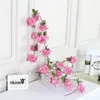 Dekorativa blommor 3st 2,3 m Artificial Cherry Blossom Vine Wedding Garland Ivy Decoration Fake Silk for Arch Home Decor