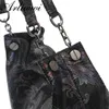 Çantalar arliwwi markası% 100 gerçek deri parlak çiçek kadın çanta kalay zinciri orijinal süet inek deri emed çantalar gy15