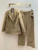 GG New Women's Jacquard All over Letter Suit Set Casual Fashion Slimming