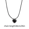 Pendant Necklaces Love Heart Neckchain For Women Girls Gothic Style Choker Necklace Adjustable Punk Collar Chain Fashion Streetwear Gift
