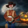 Dekorativa föremål Figurer Halloween Luminous Skull Guitar Decoration Animerade banjo skelett Ornament Scary 230818