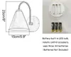Wall Lamp 1 Pcs Battery Operated Sconce Modern Design Metal Light Fixture Dimmable Nightstand For Entrance Corner Loft Bedroom